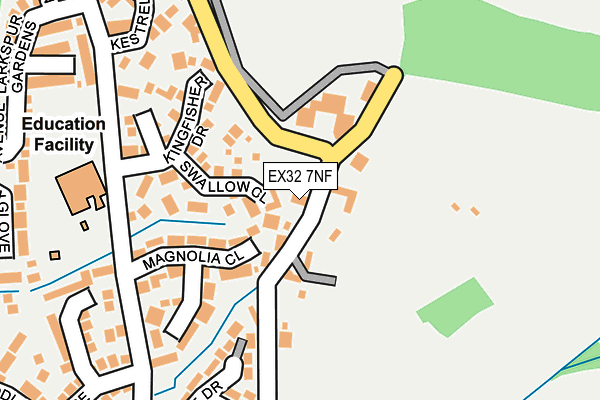 EX32 7NF map - OS OpenMap – Local (Ordnance Survey)