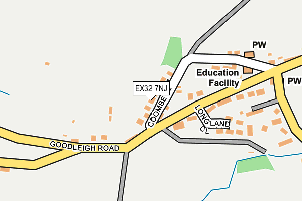 EX32 7NJ map - OS OpenMap – Local (Ordnance Survey)