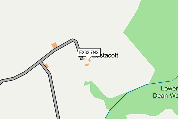 EX32 7NS map - OS OpenMap – Local (Ordnance Survey)