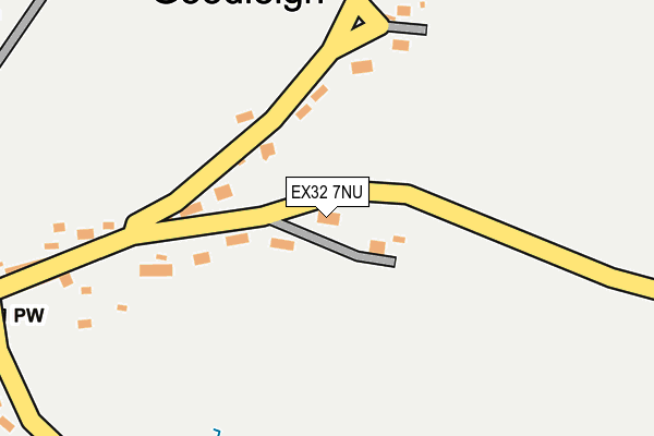 EX32 7NU map - OS OpenMap – Local (Ordnance Survey)