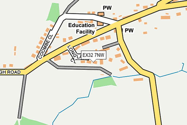 EX32 7NW map - OS OpenMap – Local (Ordnance Survey)