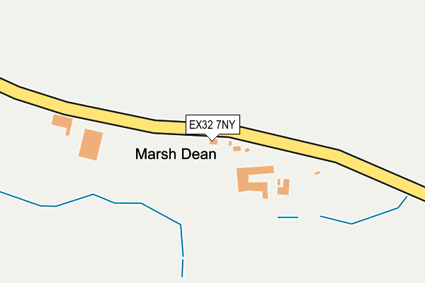 EX32 7NY map - OS OpenMap – Local (Ordnance Survey)