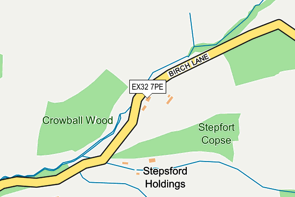 EX32 7PE map - OS OpenMap – Local (Ordnance Survey)