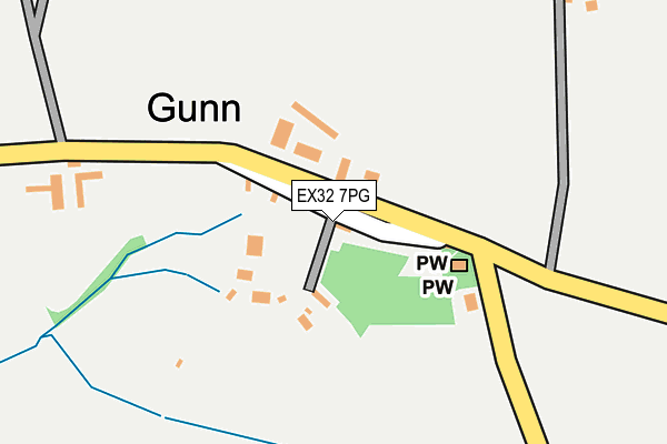 EX32 7PG map - OS OpenMap – Local (Ordnance Survey)