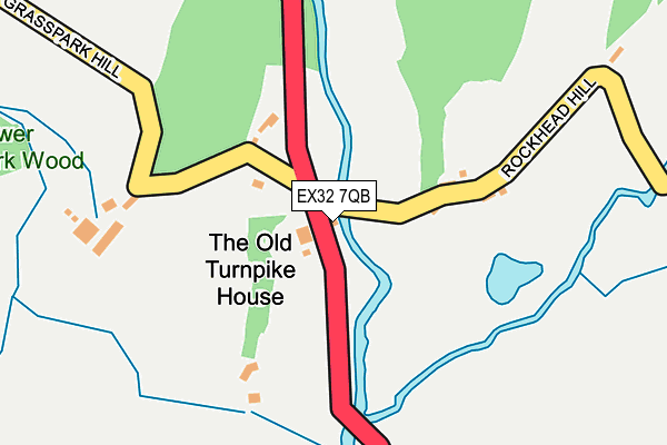 EX32 7QB map - OS OpenMap – Local (Ordnance Survey)