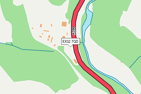 EX32 7QD map - OS OpenMap – Local (Ordnance Survey)