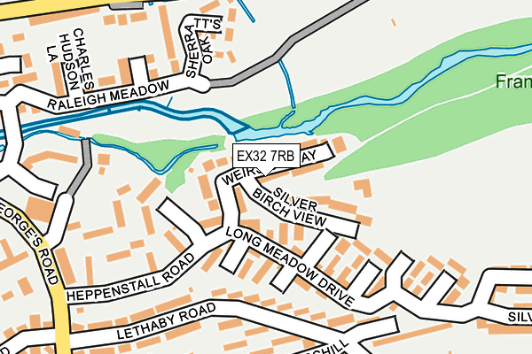 EX32 7RB map - OS OpenMap – Local (Ordnance Survey)