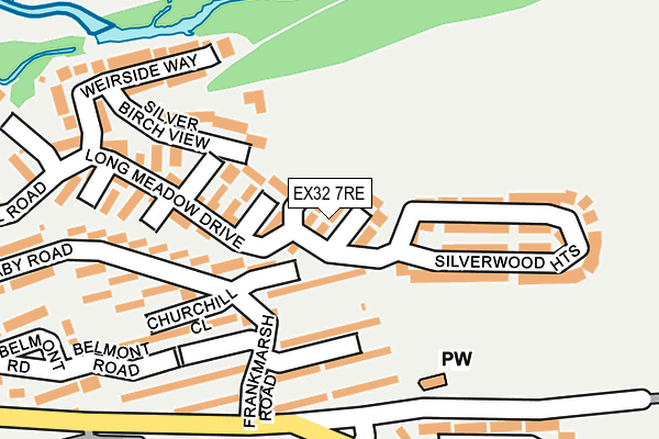 EX32 7RE map - OS OpenMap – Local (Ordnance Survey)