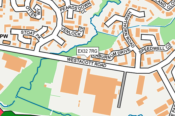 EX32 7RG map - OS OpenMap – Local (Ordnance Survey)