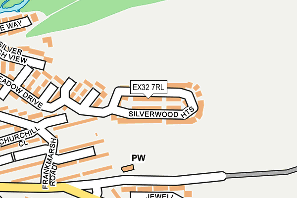 EX32 7RL map - OS OpenMap – Local (Ordnance Survey)
