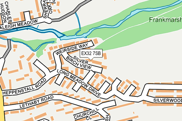 EX32 7SB map - OS OpenMap – Local (Ordnance Survey)
