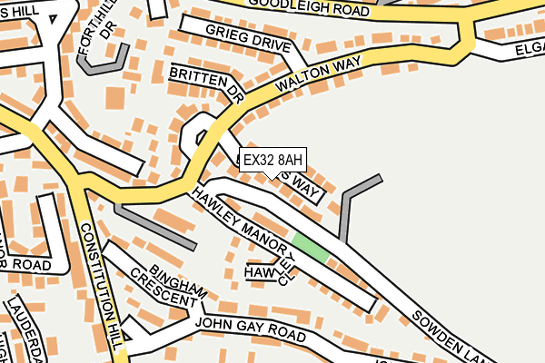 EX32 8AH map - OS OpenMap – Local (Ordnance Survey)