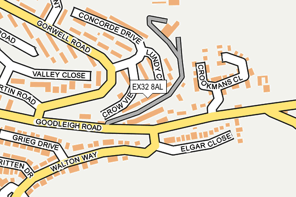 EX32 8AL map - OS OpenMap – Local (Ordnance Survey)