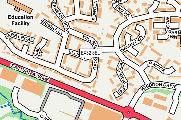 EX32 8EL map - OS OpenMap – Local (Ordnance Survey)