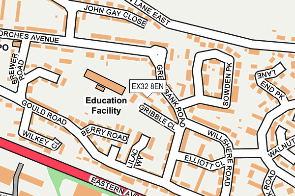 EX32 8EN map - OS OpenMap – Local (Ordnance Survey)