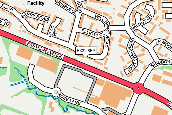 EX32 8EP map - OS OpenMap – Local (Ordnance Survey)