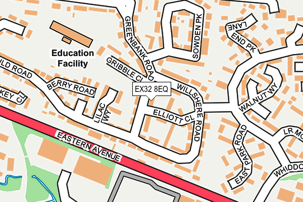 EX32 8EQ map - OS OpenMap – Local (Ordnance Survey)