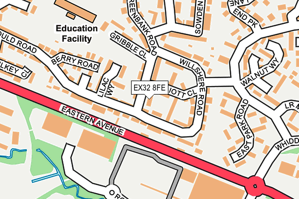 EX32 8FE map - OS OpenMap – Local (Ordnance Survey)