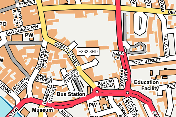 EX32 8HD map - OS OpenMap – Local (Ordnance Survey)