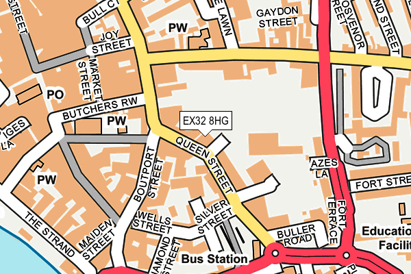 EX32 8HG map - OS OpenMap – Local (Ordnance Survey)