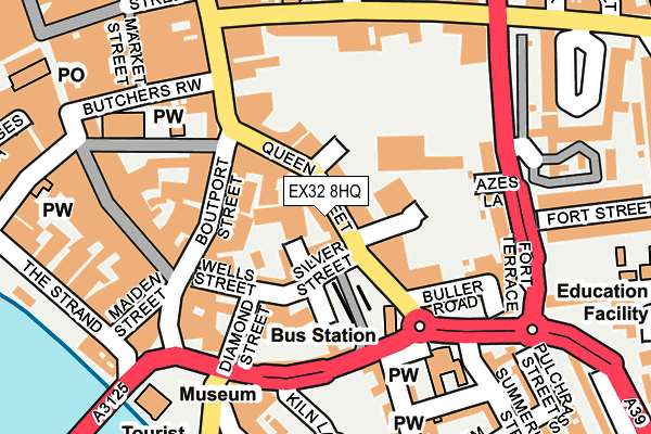 EX32 8HQ map - OS OpenMap – Local (Ordnance Survey)