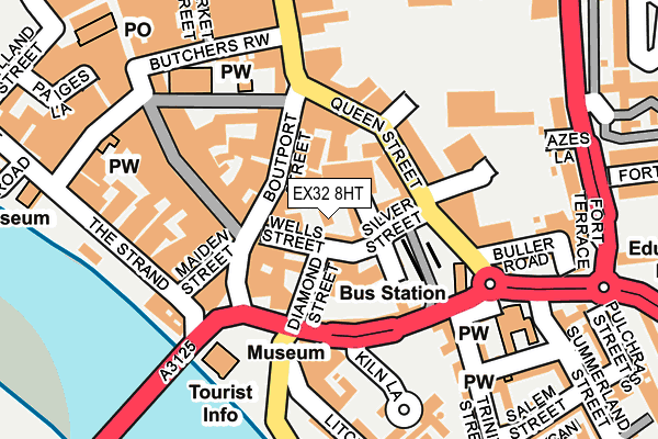 EX32 8HT map - OS OpenMap – Local (Ordnance Survey)