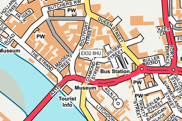 EX32 8HU map - OS OpenMap – Local (Ordnance Survey)