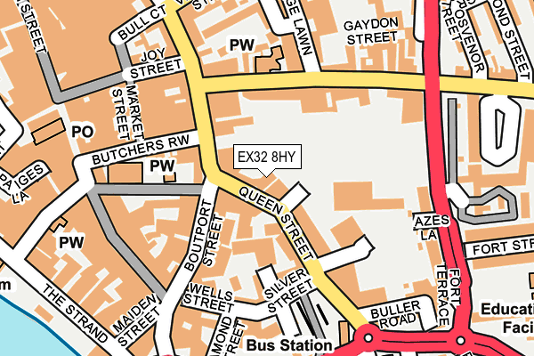 EX32 8HY map - OS OpenMap – Local (Ordnance Survey)