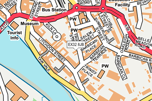 EX32 8JB map - OS OpenMap – Local (Ordnance Survey)