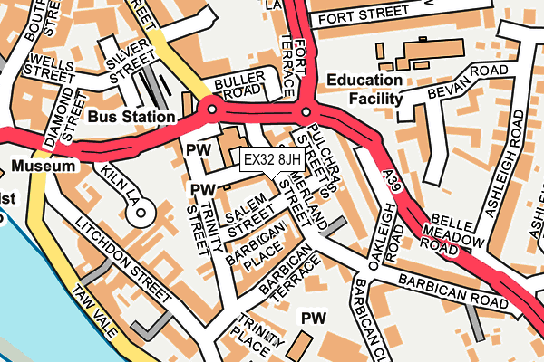 EX32 8JH map - OS OpenMap – Local (Ordnance Survey)