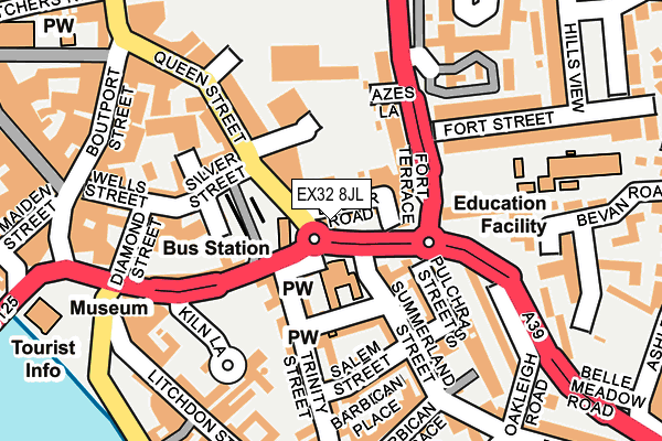 EX32 8JL map - OS OpenMap – Local (Ordnance Survey)