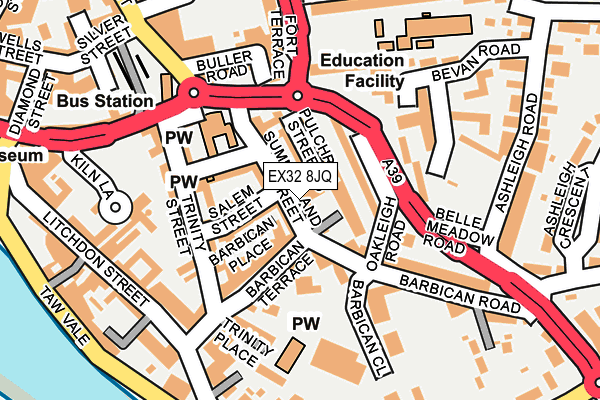 EX32 8JQ map - OS OpenMap – Local (Ordnance Survey)