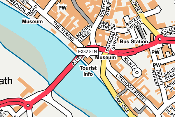 EX32 8LN map - OS OpenMap – Local (Ordnance Survey)