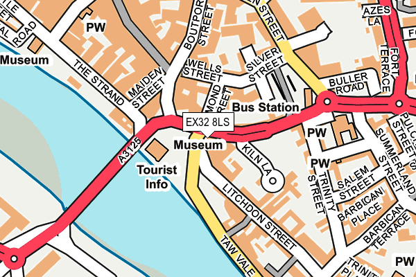 EX32 8LS map - OS OpenMap – Local (Ordnance Survey)