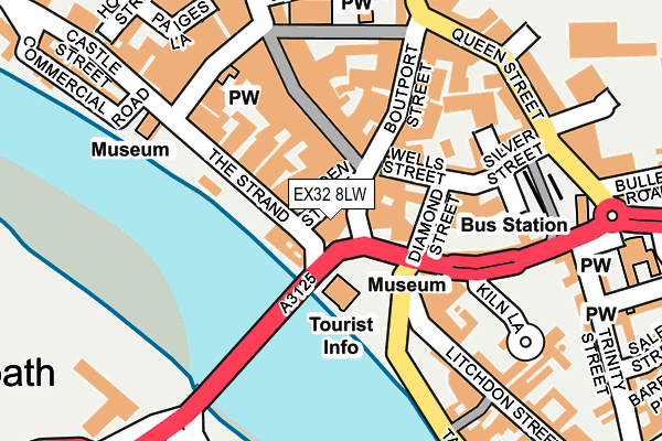 EX32 8LW map - OS OpenMap – Local (Ordnance Survey)