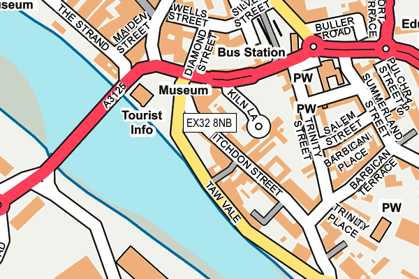 EX32 8NB map - OS OpenMap – Local (Ordnance Survey)