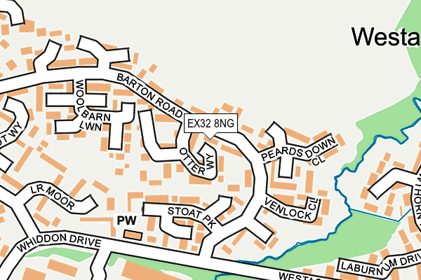 EX32 8NG map - OS OpenMap – Local (Ordnance Survey)