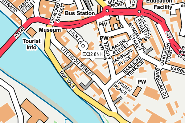 EX32 8NH map - OS OpenMap – Local (Ordnance Survey)