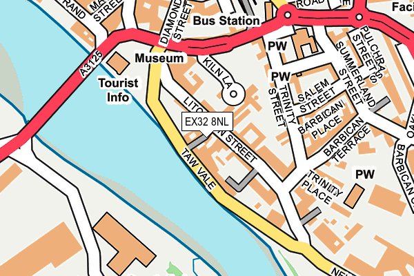 EX32 8NL map - OS OpenMap – Local (Ordnance Survey)