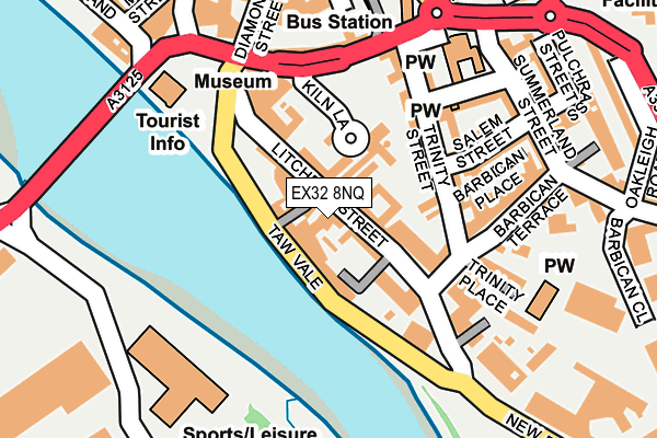 EX32 8NQ map - OS OpenMap – Local (Ordnance Survey)