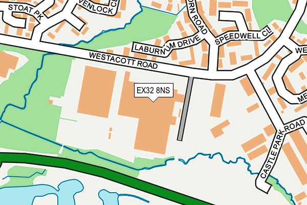 EX32 8NS map - OS OpenMap – Local (Ordnance Survey)