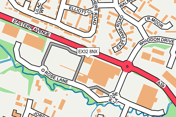 EX32 8NX map - OS OpenMap – Local (Ordnance Survey)