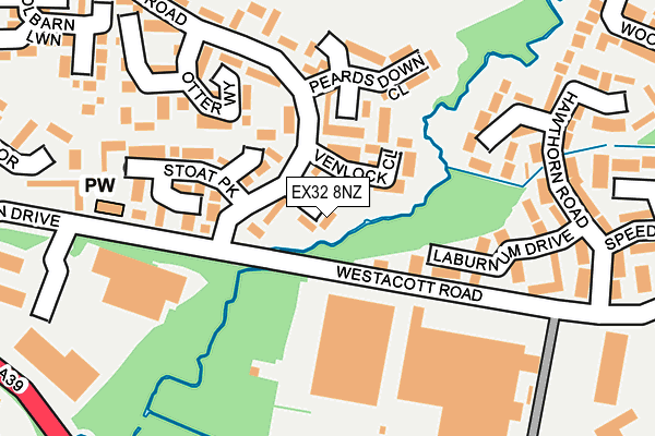 EX32 8NZ map - OS OpenMap – Local (Ordnance Survey)