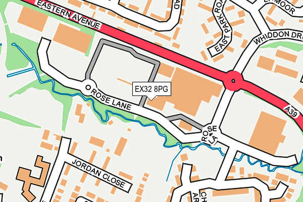 EX32 8PG map - OS OpenMap – Local (Ordnance Survey)