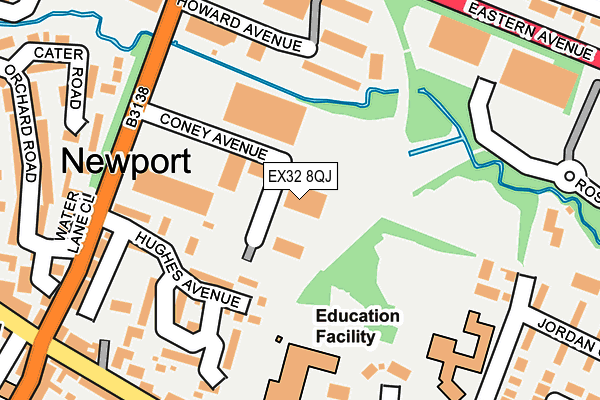 EX32 8QJ map - OS OpenMap – Local (Ordnance Survey)