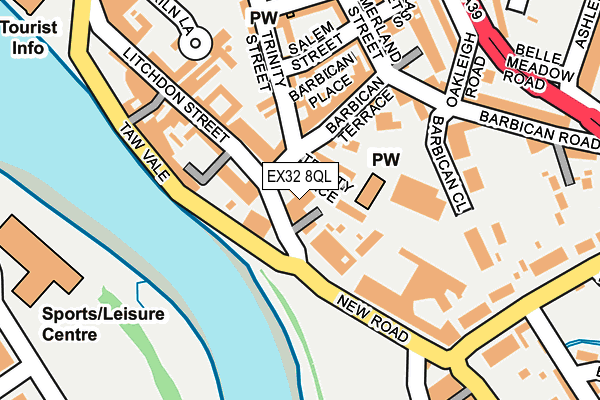 EX32 8QL map - OS OpenMap – Local (Ordnance Survey)