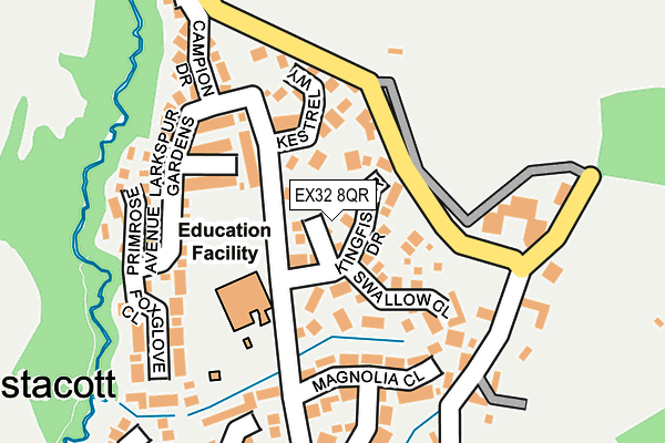 EX32 8QR map - OS OpenMap – Local (Ordnance Survey)