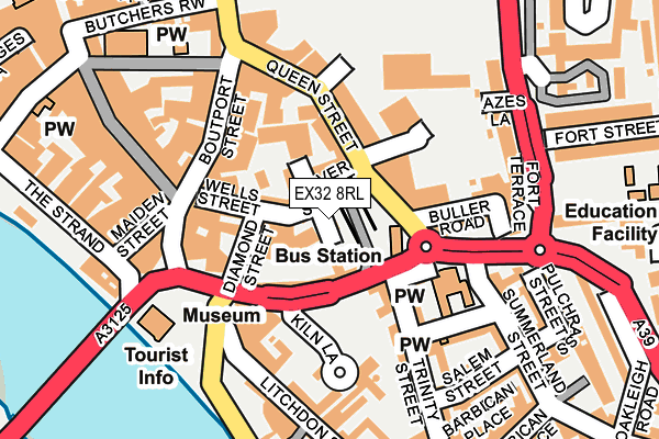 EX32 8RL map - OS OpenMap – Local (Ordnance Survey)