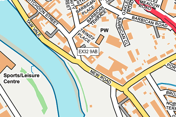 EX32 9AB map - OS OpenMap – Local (Ordnance Survey)