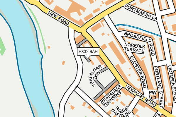 EX32 9AH map - OS OpenMap – Local (Ordnance Survey)